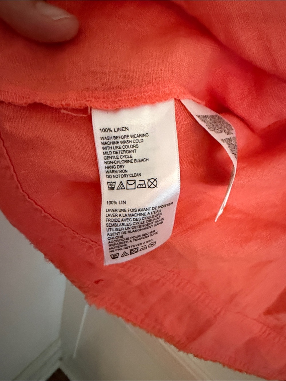 New Tommy Bahama Two Palms Linen Raw Edge Jacket in a vibrant orange shade Large - Picture 7 of 7